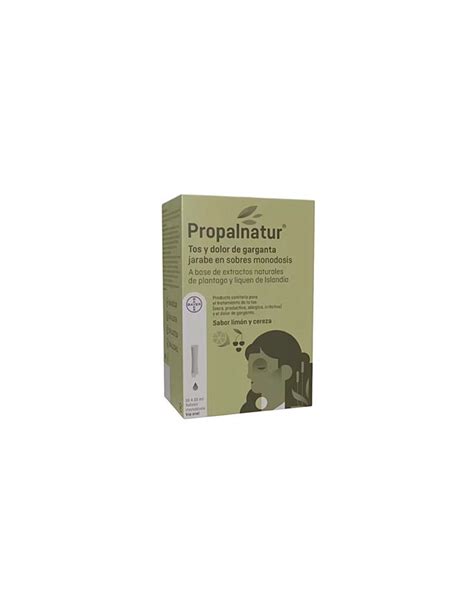 PROPALNATUR TOS Y DOLOR DE GARGANTA 16 SOBRES MONODOSIS 10 Ml JARABE S