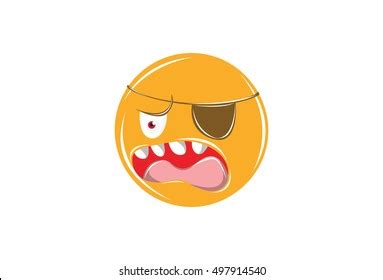 Face Sphere Angry Eyes Expression Cartoon Stock Vector Royalty Free