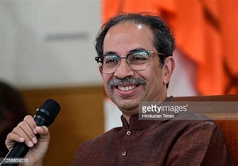 Shiv Sena Ubt Chief Uddhav Thackeray Addressing The Media During A