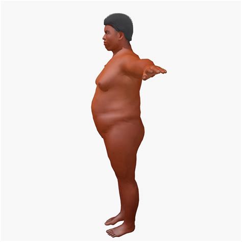 3ds Realistically Nude Fat African Male