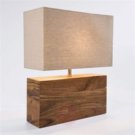 Kare Rectangular Wood Wooden Base Table Lamp Lights Ie Wood Lamp Design Table Lamp Wood