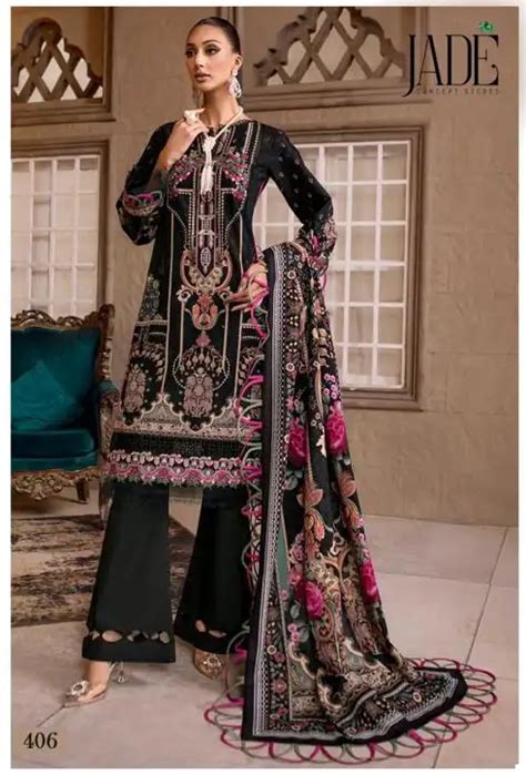 Jade Bin Saeed Vol 4 Lawn Cotton Wholesale Pakistani Salwar Suit Catalog