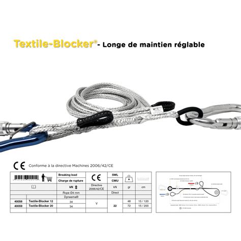 Longe De Maintien Et Dancrage R Glable Textile Blocker Nodusfactory