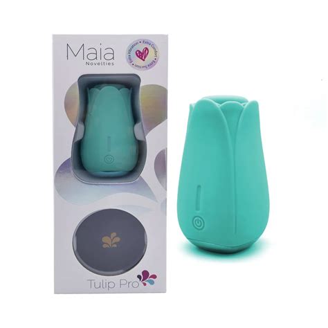 Maia Tulip Pro Teal Wireless Rechargeable Suction Vibe Empire Smoke