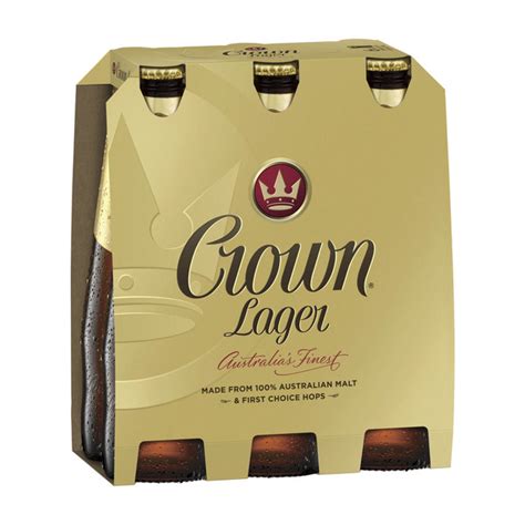 Buy Crown Lager Lager Bottle 375mL 6 pack | Coles