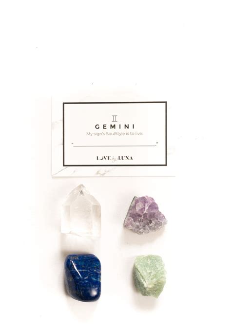 Gemini Crystal Set Gemini Zodiac Crystal Set Gemini Gift Etsy