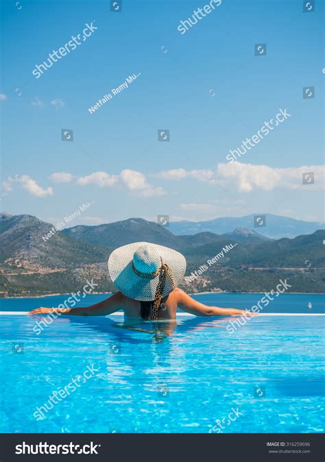Sexy Woman White Bikini Relax Infinity Stock Photo Shutterstock