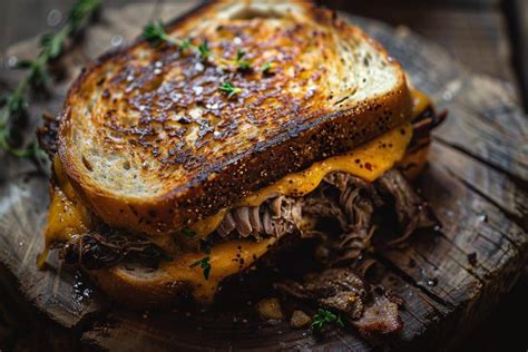 Smoked Brisket Grilled Cheese Sandwich