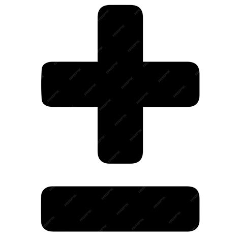 Premium Vector | Plus and minus symbol basic mathematical symbol sign