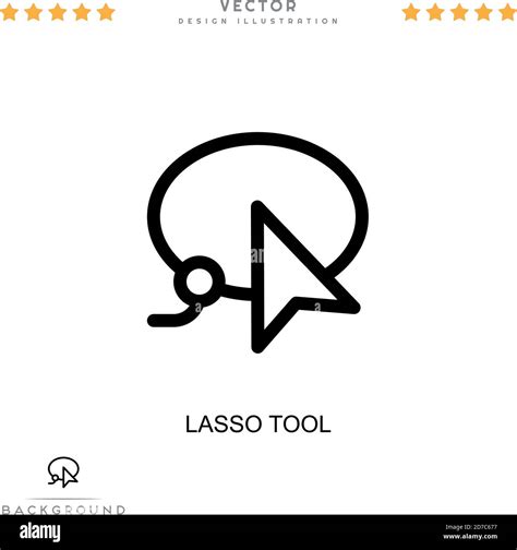 Lasso Tool Icon Simple Element From Digital Disruption Collection Line Lasso Tool Icon For