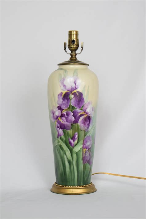 Austrian Handpainted Iris Lamp Appleton Antique Lighting