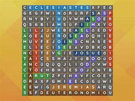 Sopa De Letras B Blico Antiguo Testamento Wordsearch