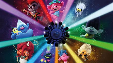 Download Trolls Movie Poster With Many Characters Wallpaper