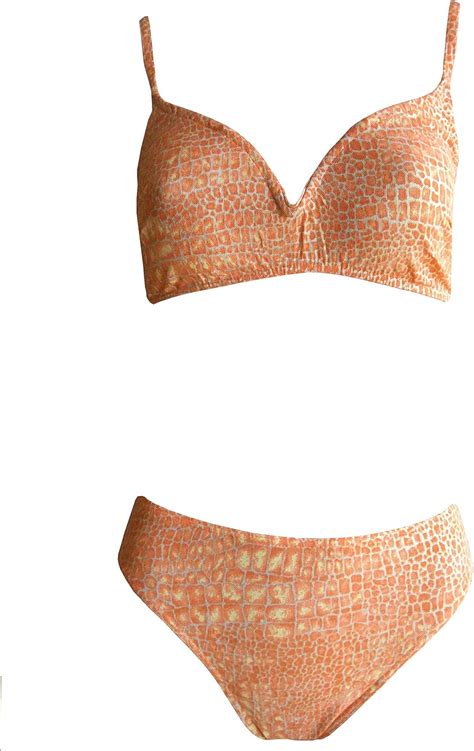 Solar Tan Thru Sportlicher Bikini C3099 Herz Orange Gr 38 Amazon De Fashion