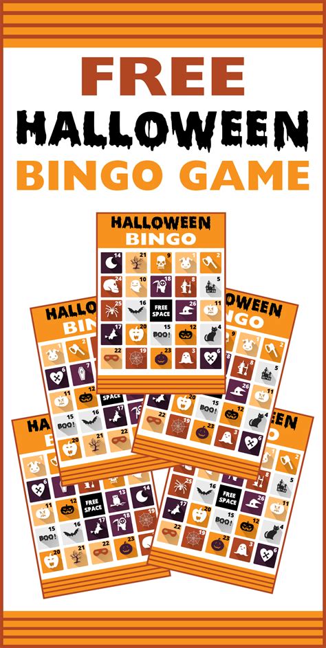 Free Printable Halloween Bingo Cards For 20 Players Printable Templates