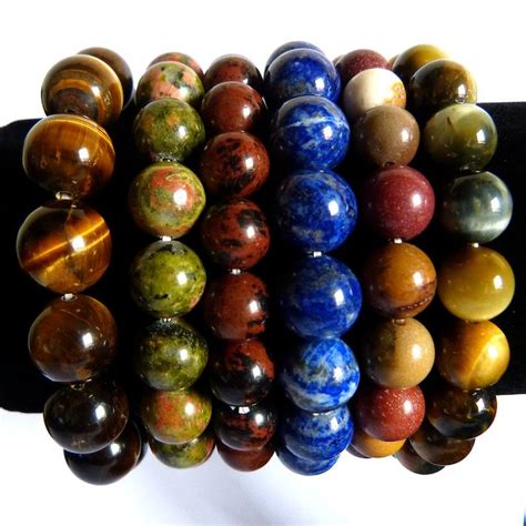 Belle Collection De Bracelets Lapis Lazuli Oeil De Tigre 193 G