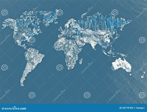 Ice World Map Stock Images - Image: 20779784