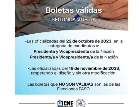 La C Mara Nacional Electoral Explic Qu Boletas Son V Lidas Para El