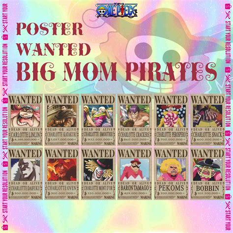 Jual Poster Anime Manga Wanted One Piece Bounty Big Mom Charlotte