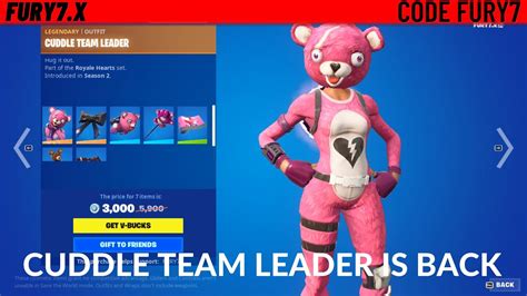 Fortnite Item Shop Its Back Cuddle Team Leader Bundle February212023 Youtube