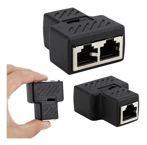 Adaptador Extensor Emenda Duplicador Para Cabo De Rede Rj