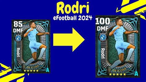 Rodri Max Level Training Upgrade In Efootball 2024 Mobile I Tutorial