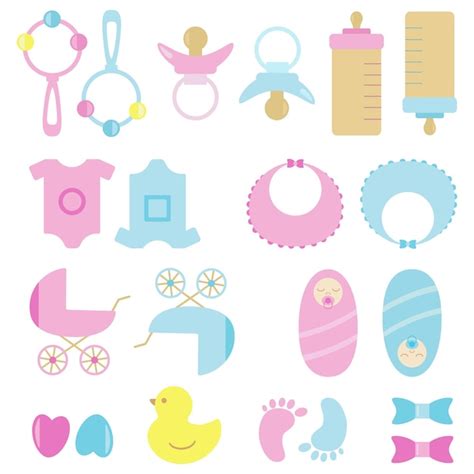 Premium Vector Baby Stuff Set