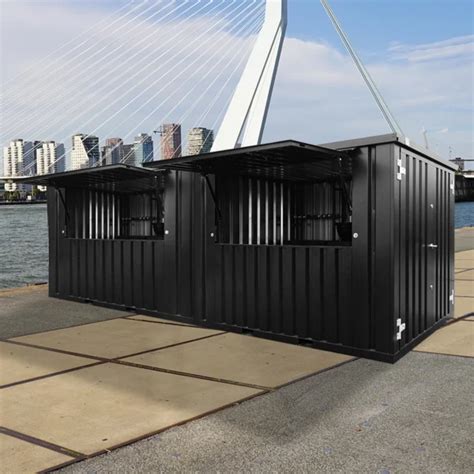 Mobile Shipping Container X Meters Black Ral Barcontainer