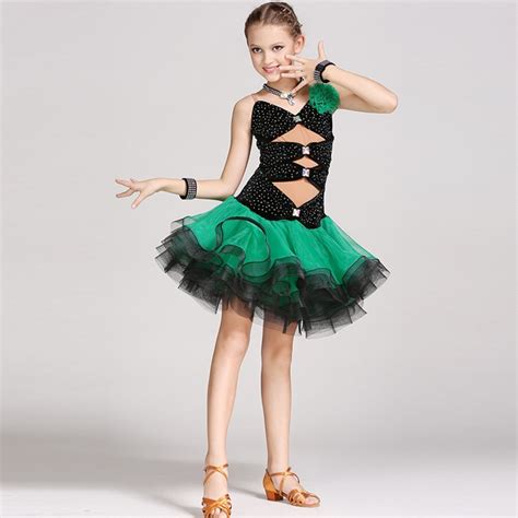 Latin Kleid F R M Dchen Tanz Kost M F R Kinder M Dchen Latin Dance