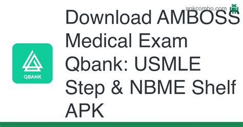 AMBOSS Medical Exam Qbank: USMLE Step & NBME Shelf APK (Android App) - Free Download