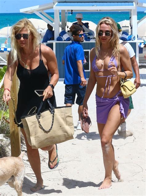 Kimberley Garner In A Purple Bikini Miami 04 27 2022 CelebMafia