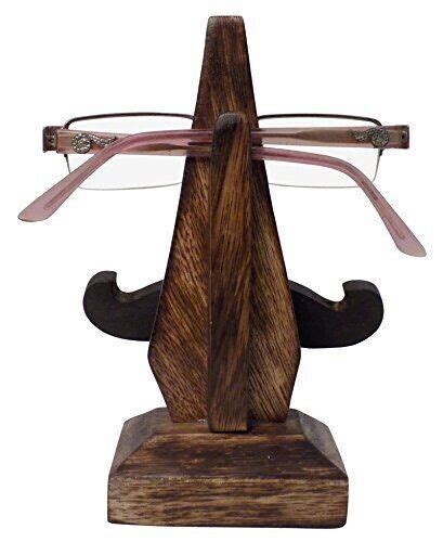 Handmade Wooden Nose Shaped Spectacle Holder Eyeglass Holderspecs Stand Ebay