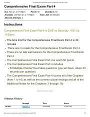 Comprehensive Final Exam Part Pc Fall Hcc Pdf