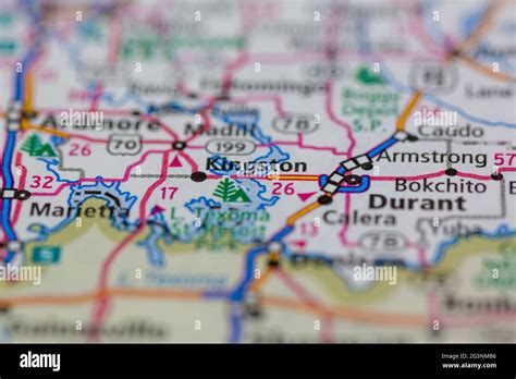 Map of kingston oklahoma hi-res stock photography and images - Alamy