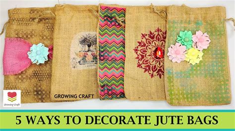 Different Ways To Decorate Jute Potli How To Decorate Jute