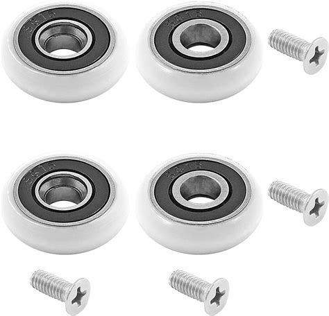 Lifcratms 4pcs Shower Door Roller Glass Sliding Door Pulleys Replacement Parts Runner Roller