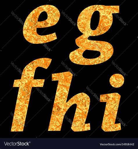 Yellow letters of alphabet Royalty Free Vector Image