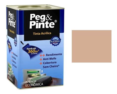 Eucatex Tinta Acrilica Pintura Parede Peg E Pinte Camurça 18lt Tinta