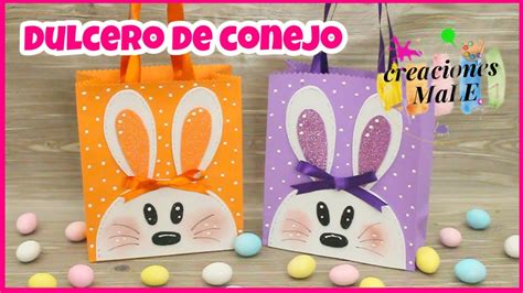 DULCERO DE CONEJO PARA PASCUA BOLSITAS DE PAPEL DIY YouTube