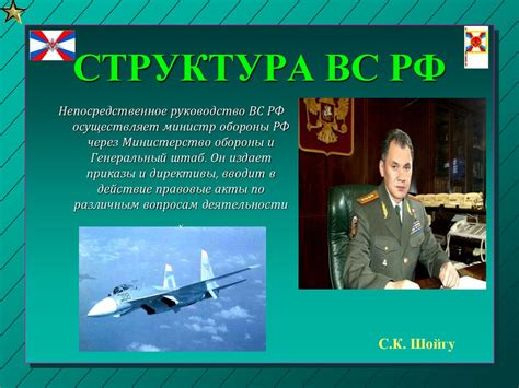 Организационная структура ВС РФ: виды, рода войск, их состав ...