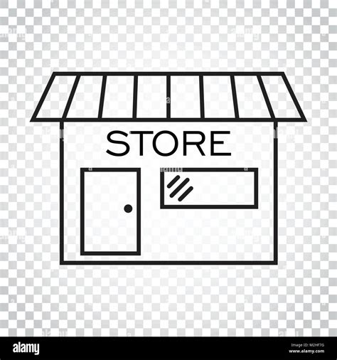 Store Icon Vector Illustration In Flat Style Shop Symbol Simple