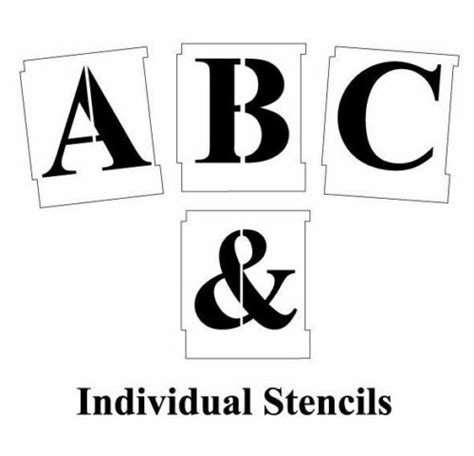 Letter Stencils Set A Z Times New Roman Bold Alphabet Stencils Size