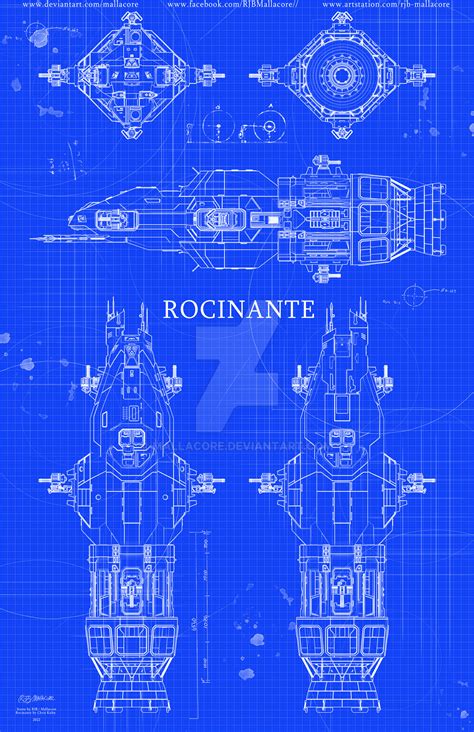 Expanse Rocinante Blueprint Style 2022 By Mallacore On Deviantart