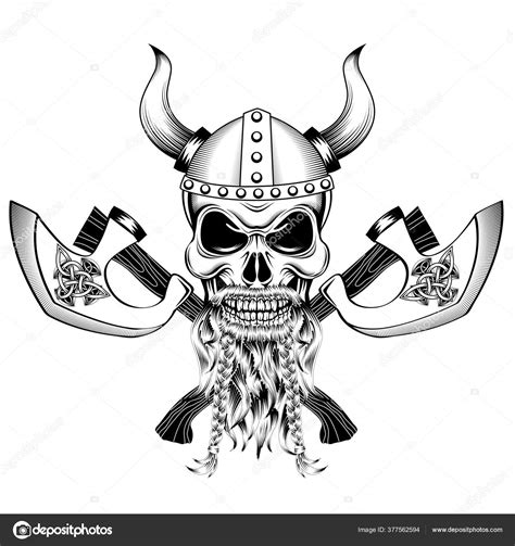 Martillo Thor Símbolo Vikingo Medieval vector gráfico vectorial