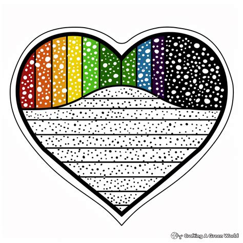 Rainbow Heart Coloring Pages Free And Printable