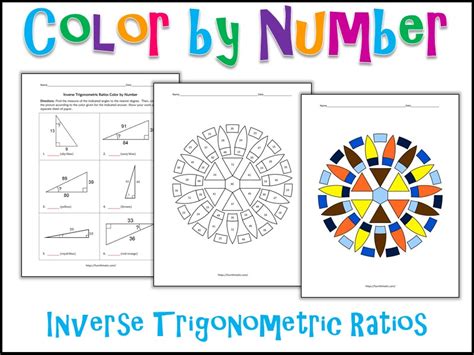 Inverse Trigonometric Ratios Color By Number Teaching Resources