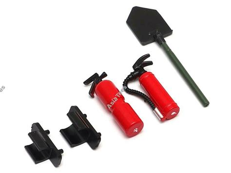 Team Raffee Co Scale Accessories Fire Extinguishers Military Shovel