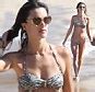 Alessandra Ambrosio Enjoys The Sunshine In Colourful Print Bikini In