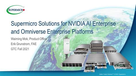 Supermicro Solutions For NVIDIA AI Enterprise And Omniverse Enterprise