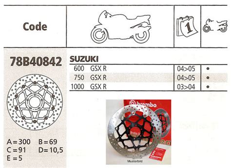 B Pair Front Brake Discs Floating Brembo Suzuki Ebay